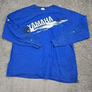 Vintage Yamaha Snowmobiles Long Sleeve Graphic T-Shirt Blue Mens XL